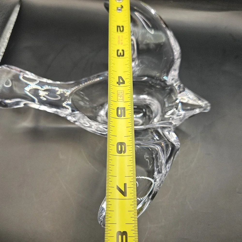 Vtg 1980's Princess House Lead Crystal Dove‎ Bird Voltive Candle Holder